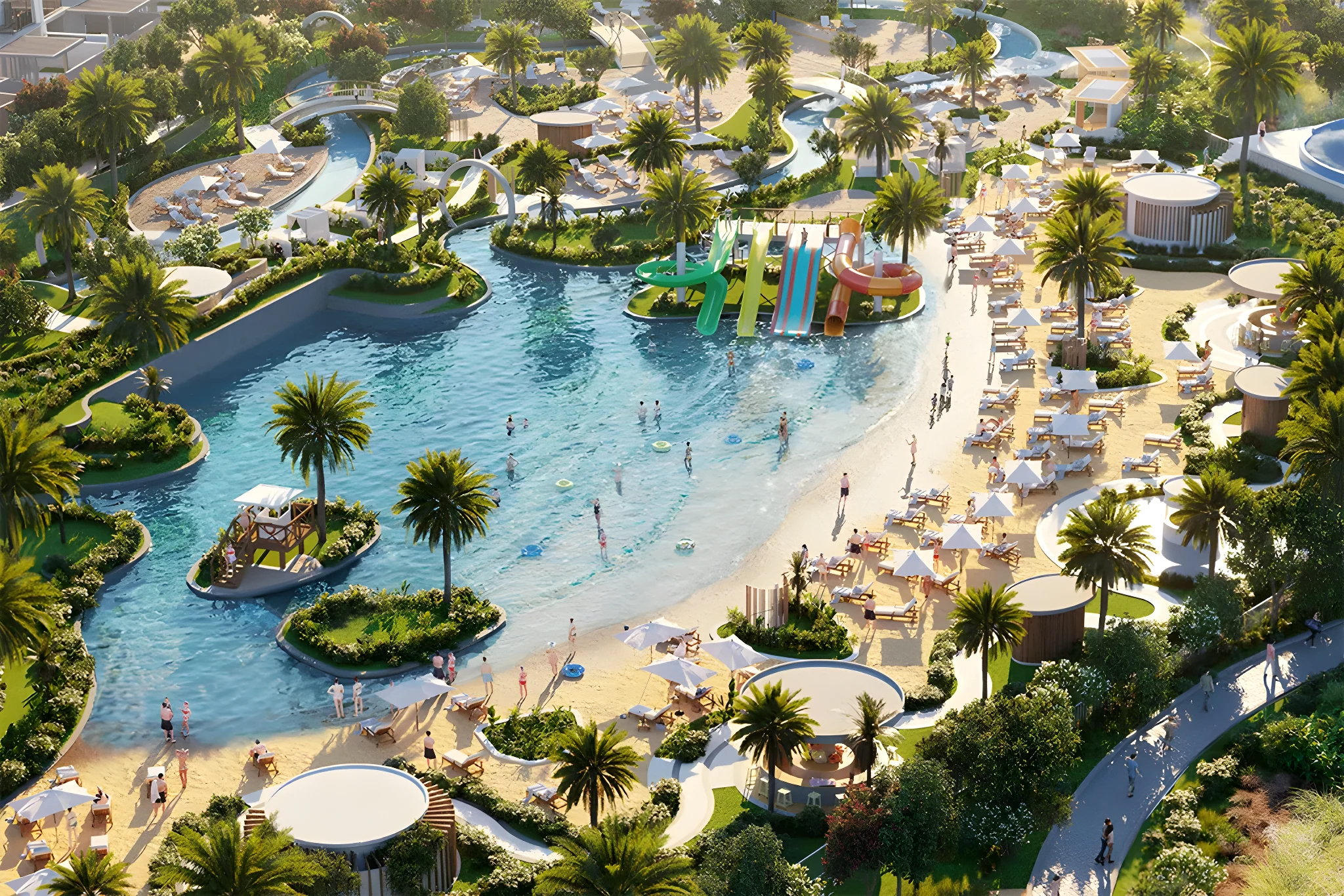 The crystal lagoon at Eterno, DAMAC Hills 2