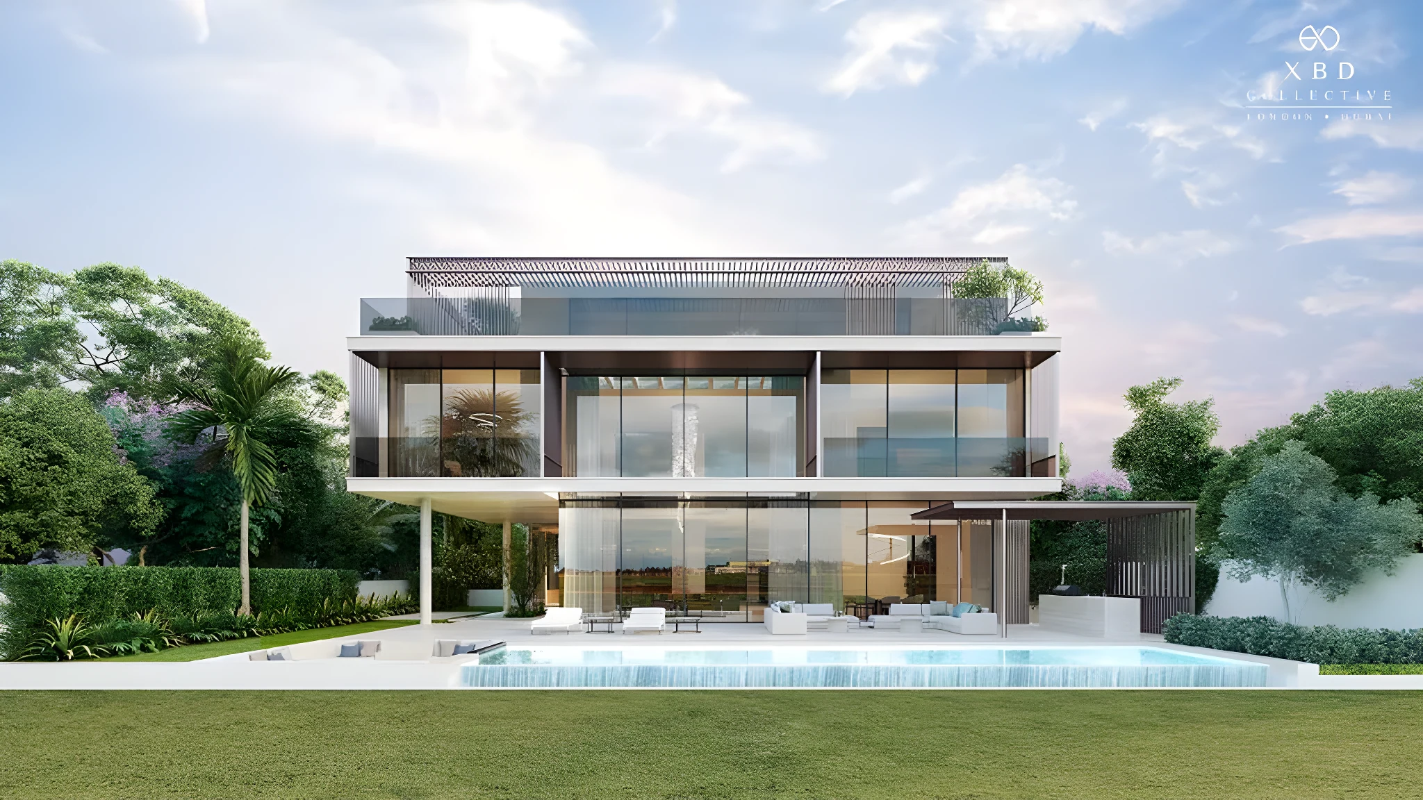 A Utopia villa and pool terrace at DAMAC Hills