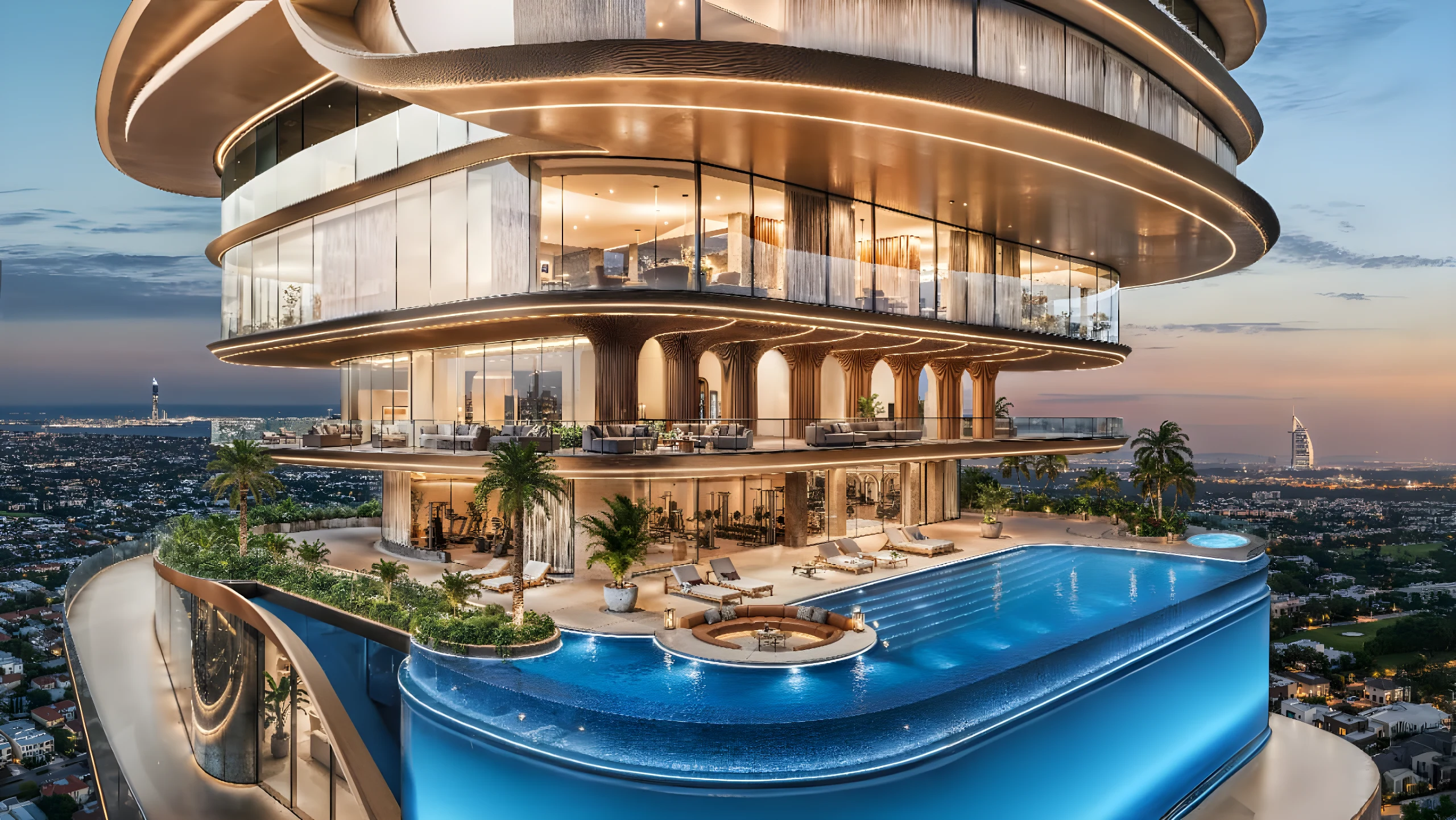 The cantilevered pool deck at Shahrukhz by Danube