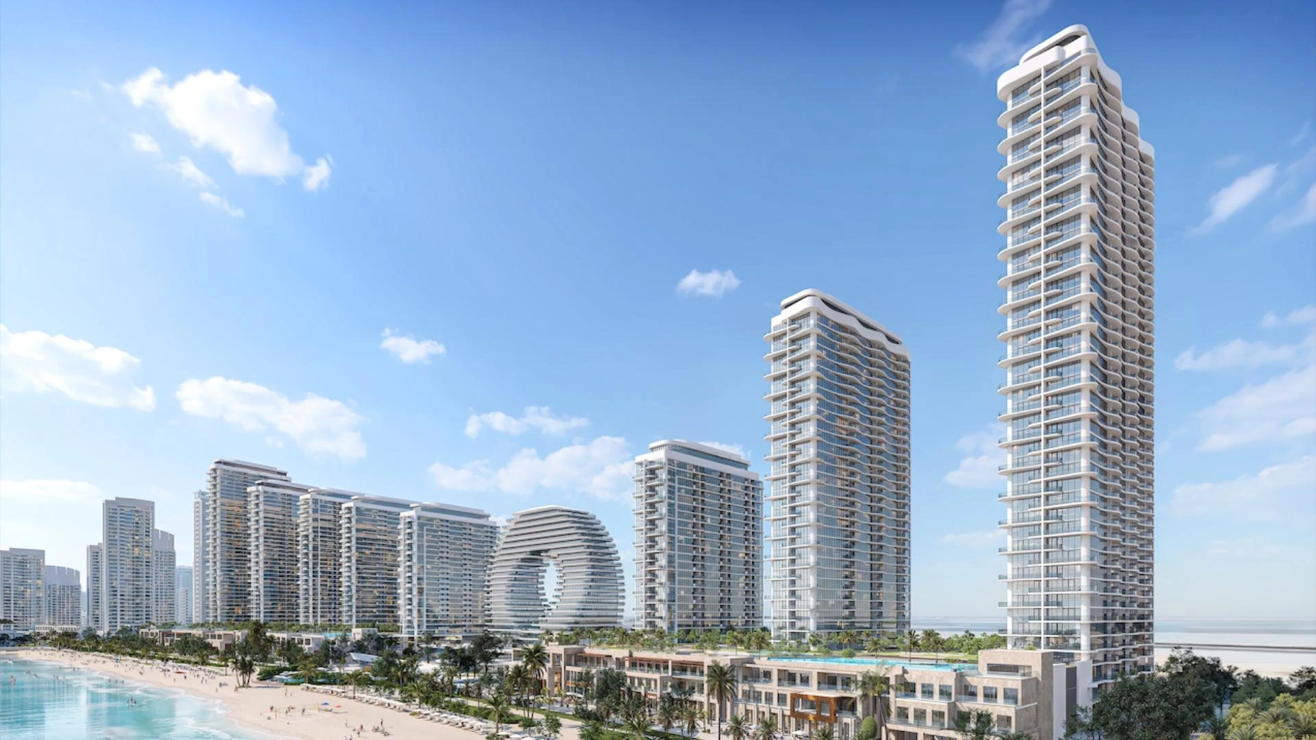 Башни и береговая линия в Downtown Umm Al Quwain