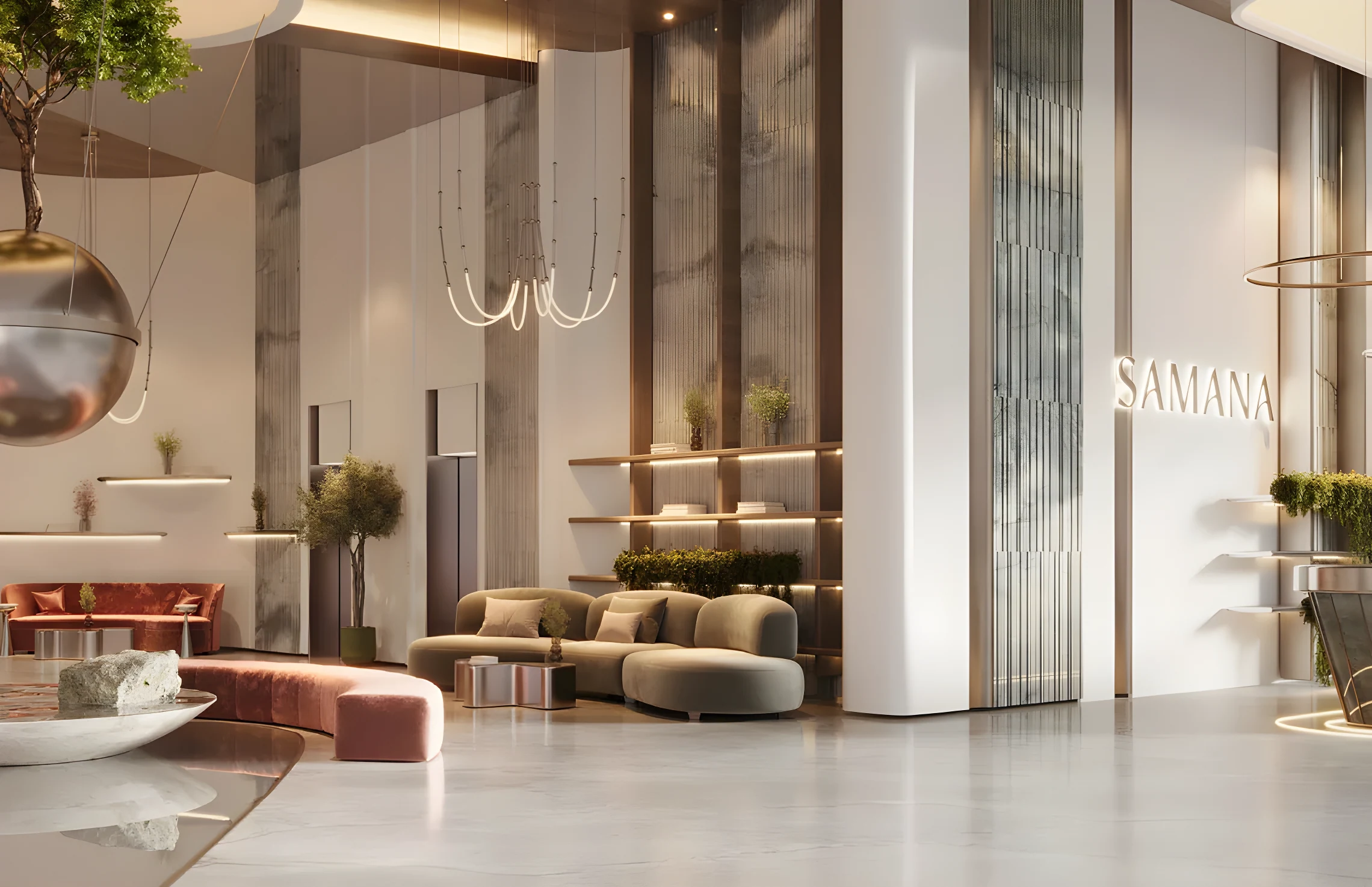 The lobby at Samana Boulevard Heights