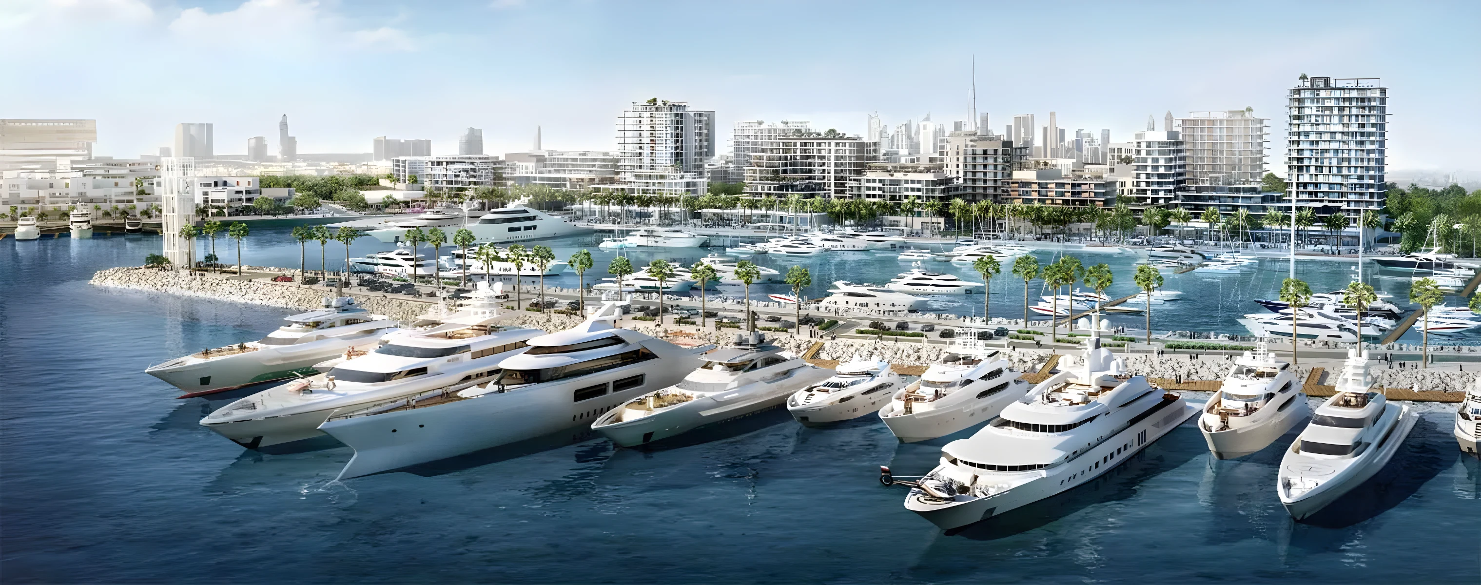 Yachts berthed at Rashid Yachts & Marina