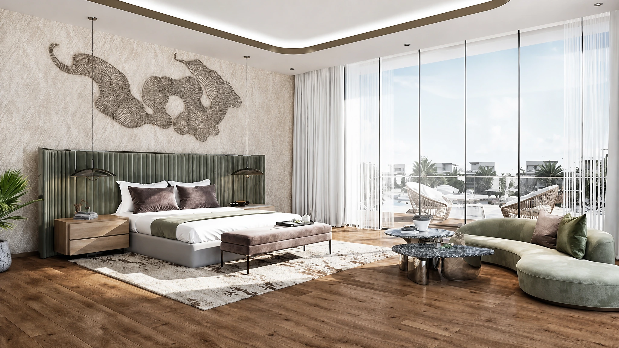 Bedroom at Bahamas, DAMAC Islands