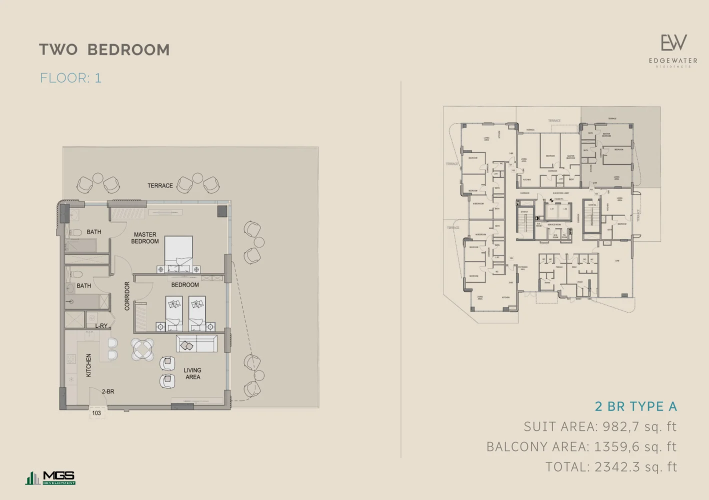 Type A, Floor 1 Floor Plan