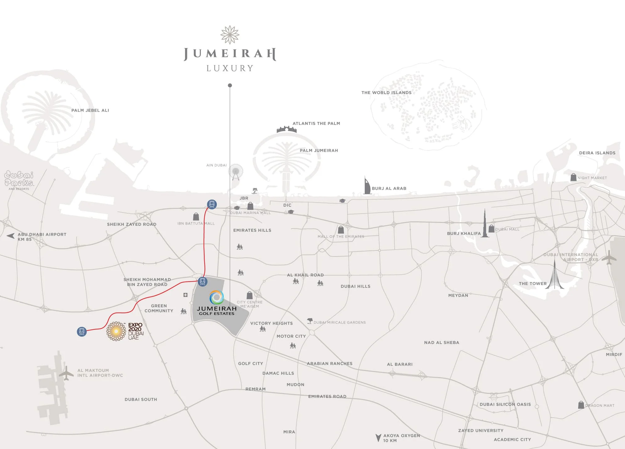 Jumeirah luxury Villas & Townhouses for Sale & Rent at Jumeirah Golf Estates