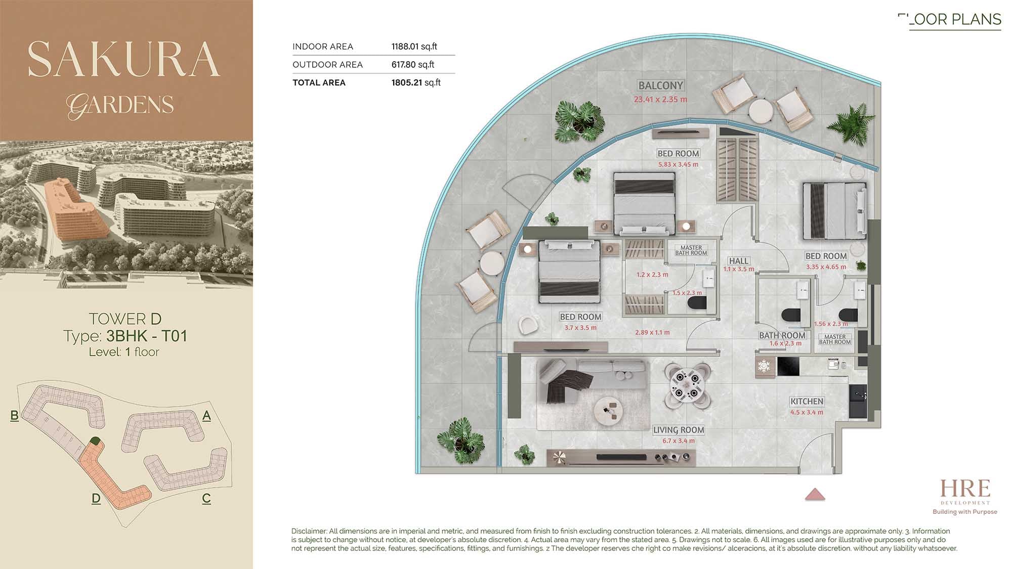 3 Bed Floor Plan